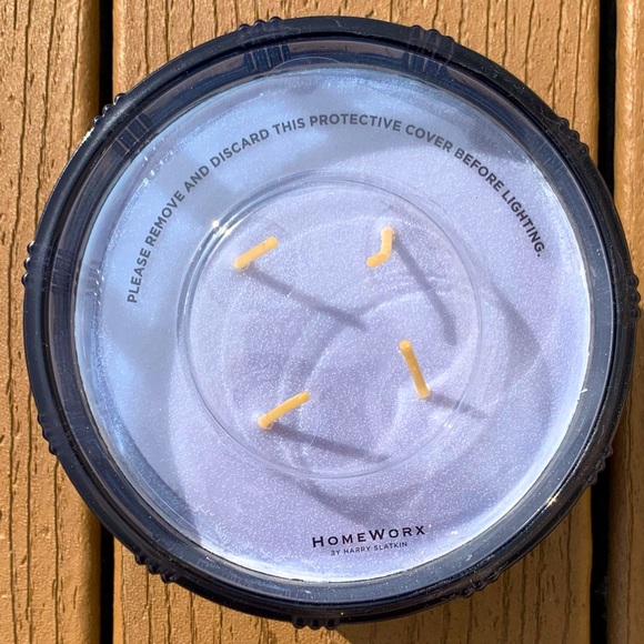 🆕GLAZED BLUEBERRY MUFFIN HARRY SLATKIN HOMEWORX 4 WICK 18oz CANDLE NWTS! - Picture 2 of 5